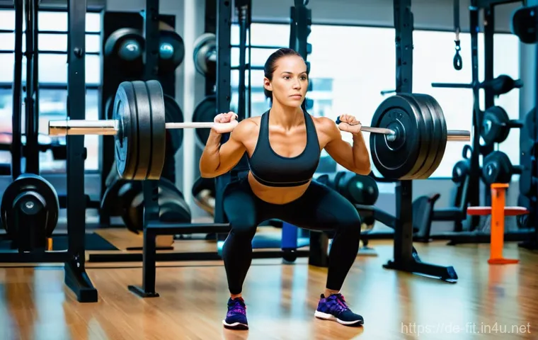 헬스트레이너 기능해부학 사례 - **Prompt:** A personal trainer, a fit and observant woman in her 30s with a focused expression, is c...