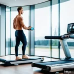 헬스트레이너 인바디 해석법 - A modern fitness clinic interior featuring a professional using an InBody body composition scanner o...