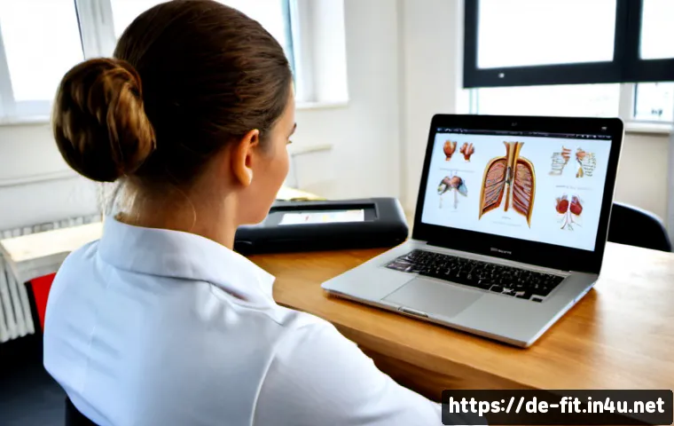 헬스트레이너의 국제 자격증 준비 - Photorealistic German fitness trainer in a clean modern gym office, seated at a wooden desk preparin...